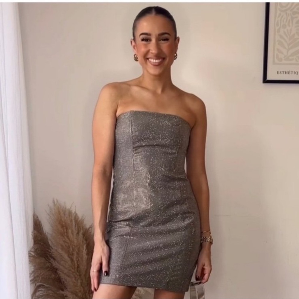 Zara Rhinestone Mini Dress - Picture 2 of 9